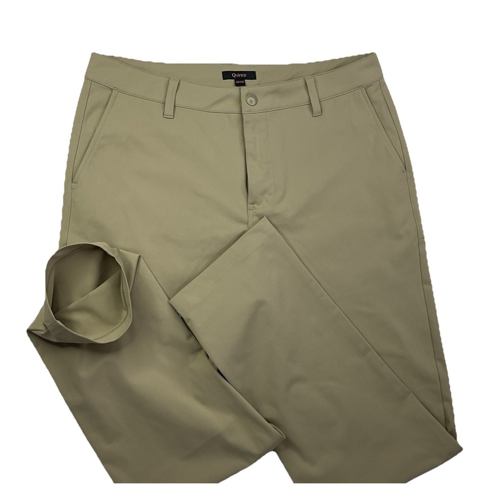QUINCE Pants Mens 32X32 Beige Pro Tech Golf Pant Beige‎ Stretch Athletic Preppy